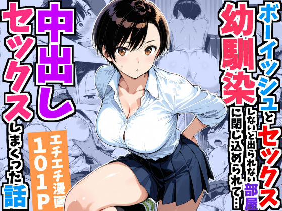 【ボーイッシュ幼馴染と「セックスしないと出られない部屋」に閉じ込められて…中出しセックスしまくった話】デリカリカ@